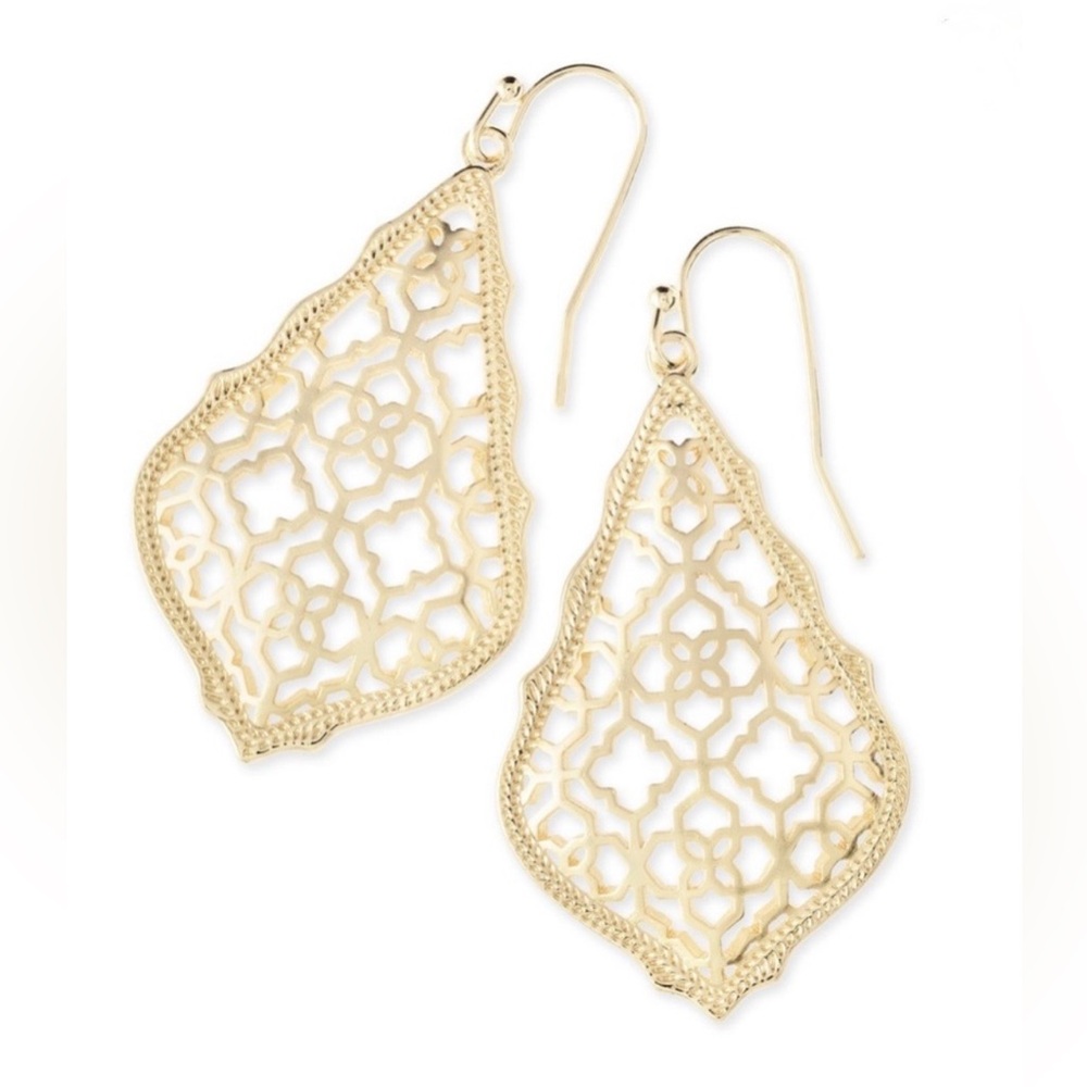 Kendra Scott Addie Gold Drop Filagree Earrings